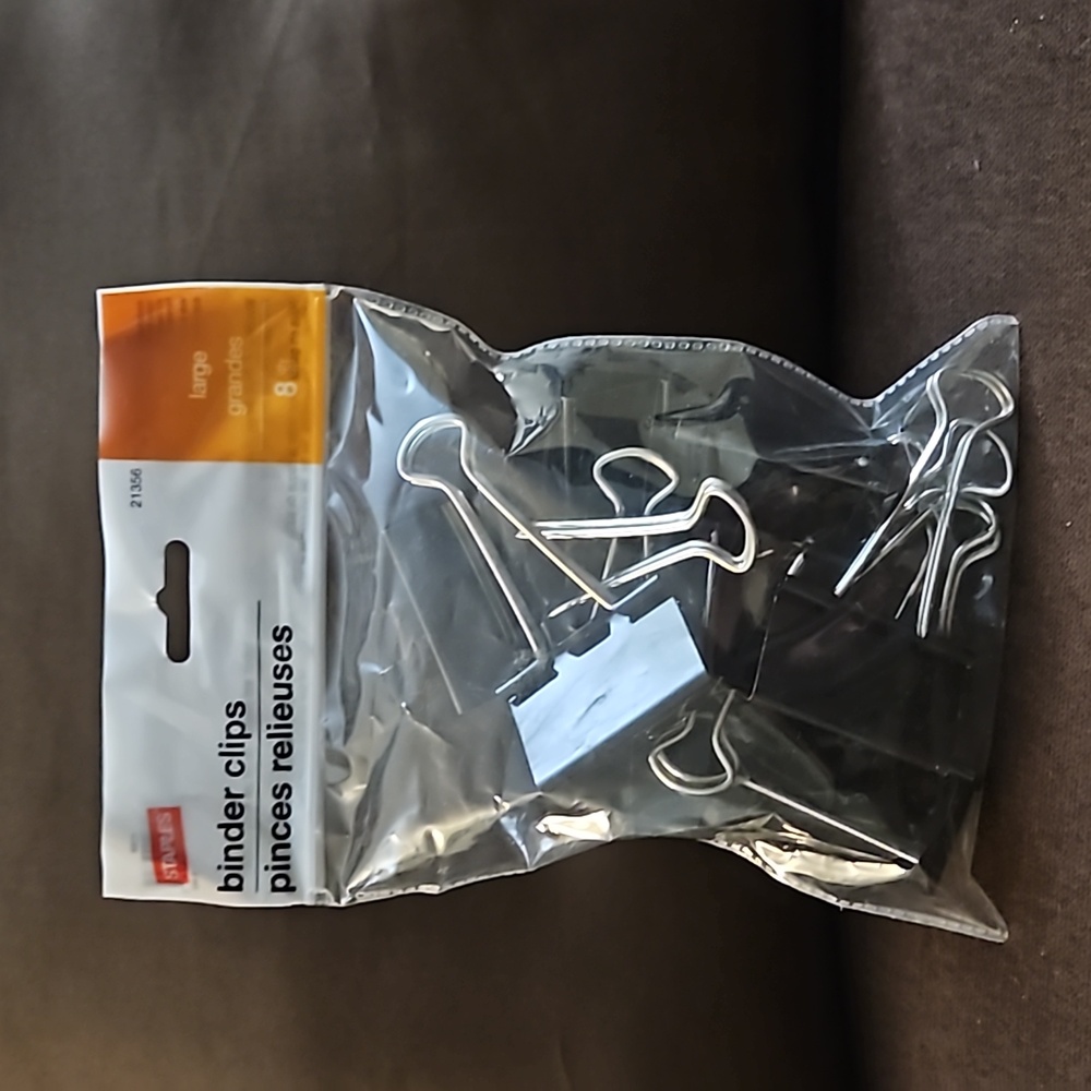 ♥️♥️♥️ Staples Binder Clips large - 2 bags